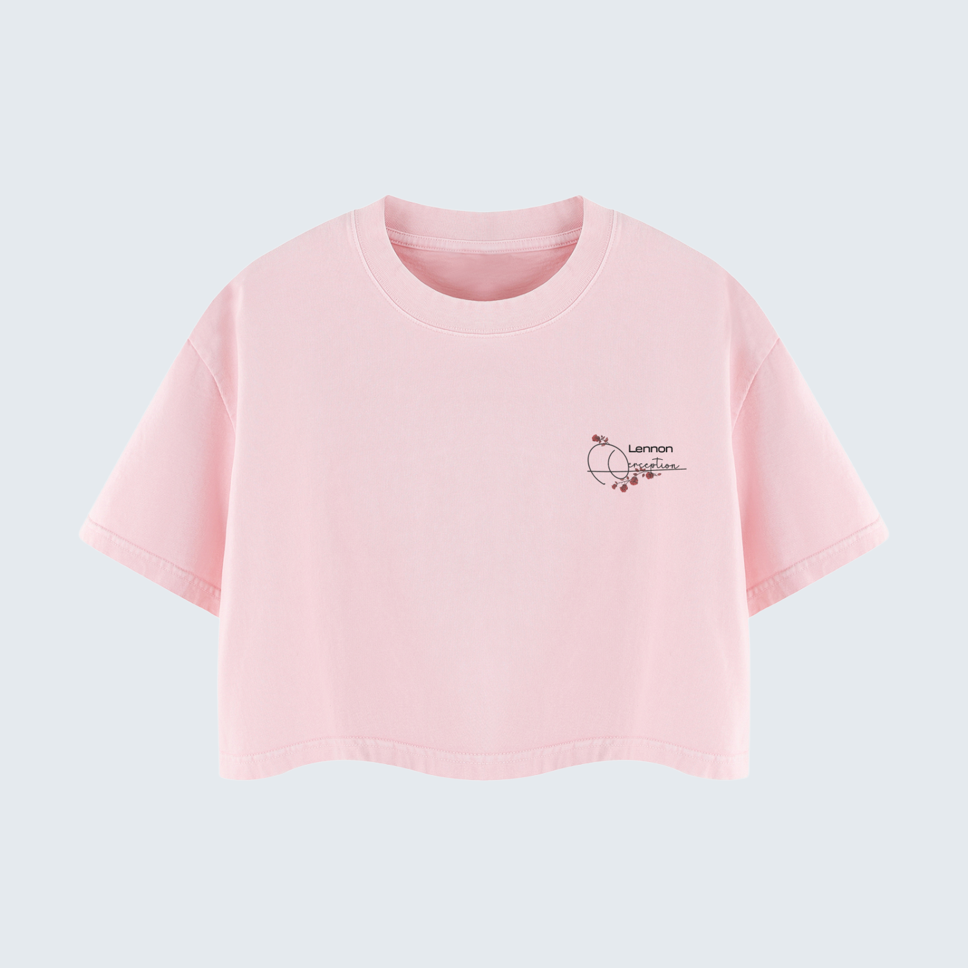 PINK - MINERAL WASH CROP TEE