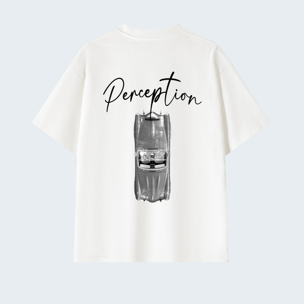 CLASSIC CAR - SOLID COLOR PREMIUM OVERSIZED TEE / BLAC TEXT