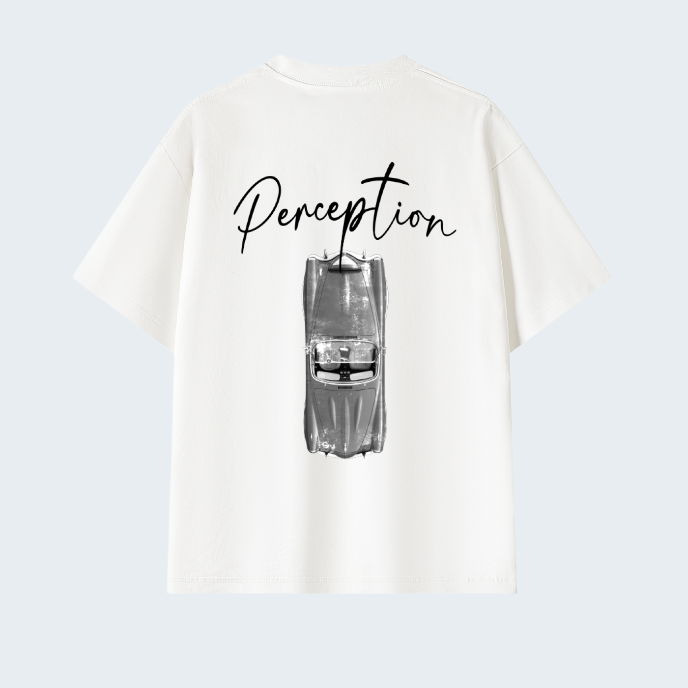 CLASSIC CAR - SOLID COLOR PREMIUM OVERSIZED TEE / BLAC TEXT