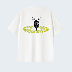 BIKE VISION - SOLID COLOR PREMIUM OVERSIZED TEE / BLACK TEXT