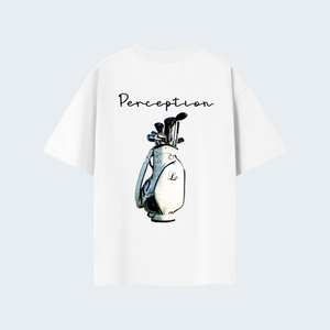 GOLF BAG - SOLID COLOR LIGHTWEIGHT OVERSIZED TEE /BLACK TEXT