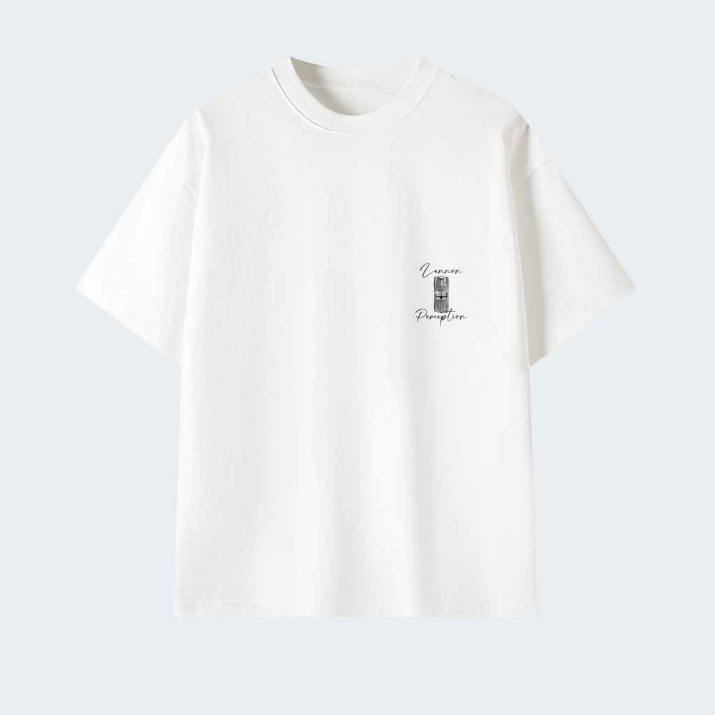 CLASSIC CAR - SOLID COLOR PREMIUM OVERSIZED TEE / BLAC TEXT