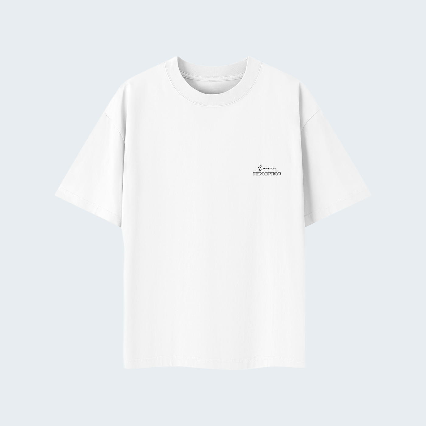 REALITITY IS PERCEPTION - SOLID COLOR LIGHTWEIGHT OVERSIZED TEE/ BLACK TEXT