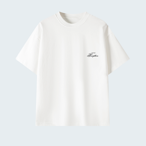 BIKE VISION - SOLID COLOR PREMIUM OVERSIZED TEE / BLACK TEXT