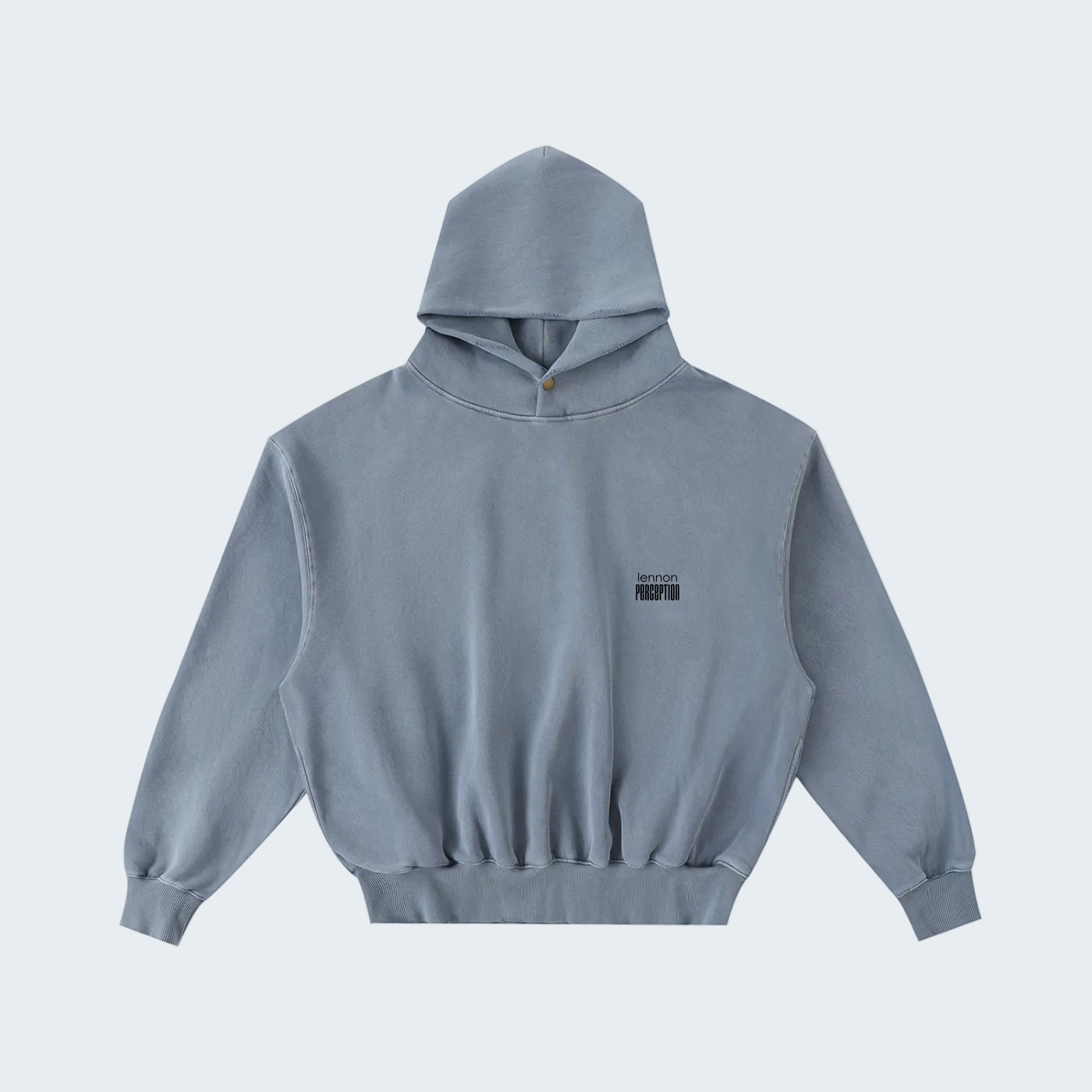 FRAYED-EDGE ENZYME WASHED HOODIE