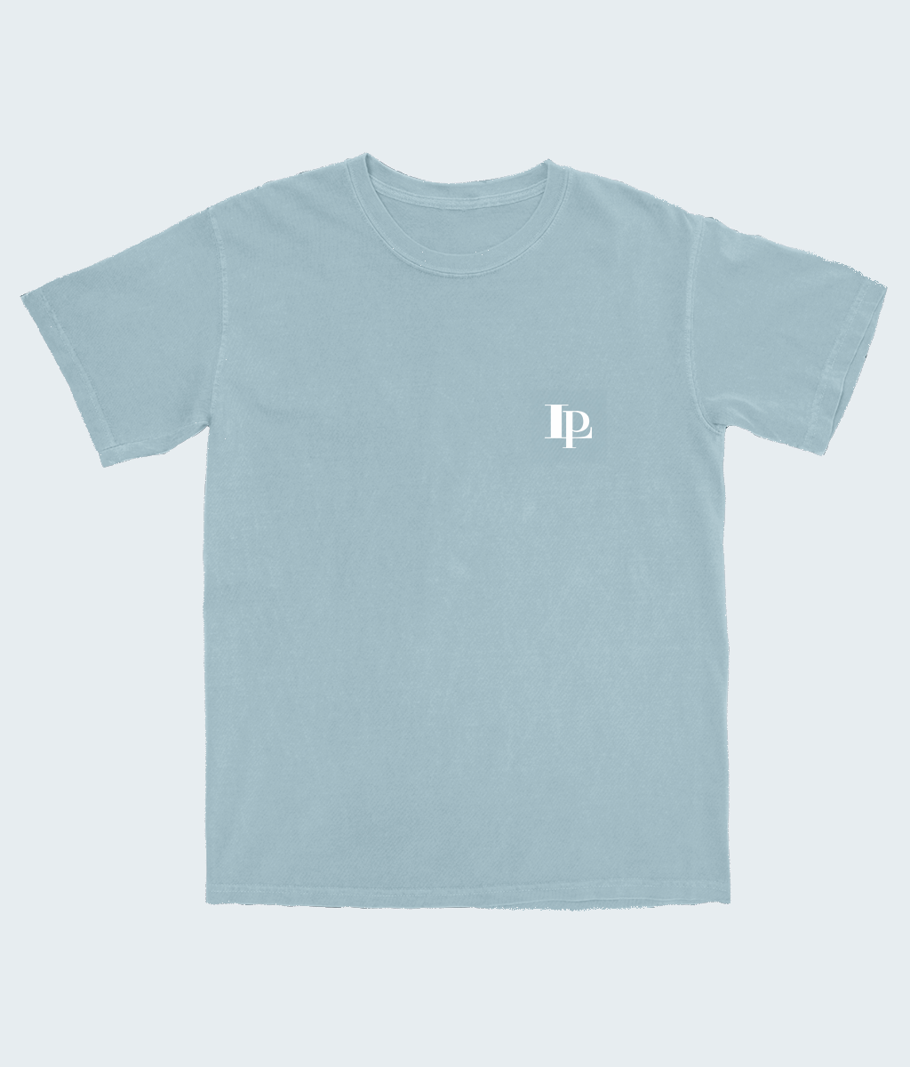 COLUMN WITH FHRASE SOFT WASHED DENIM  HEAVYWEIGHT T-SHIRT