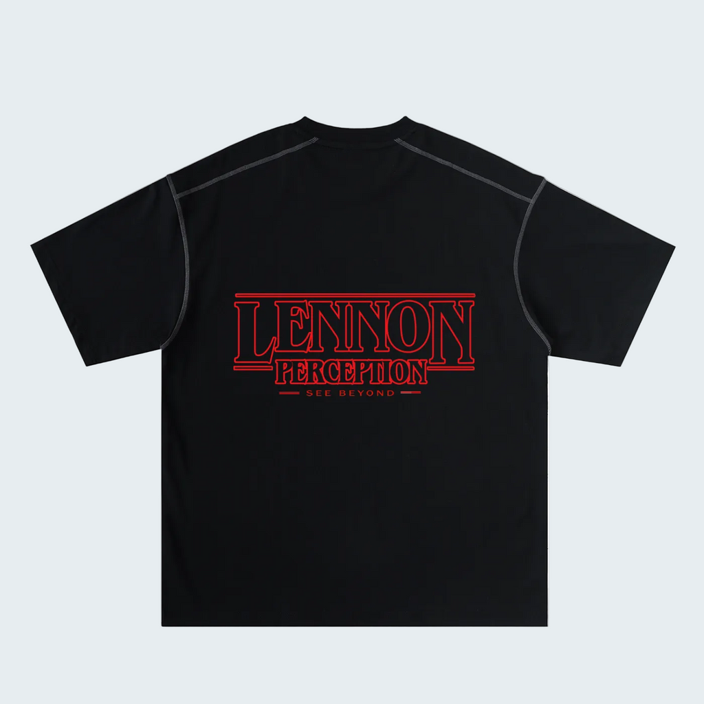 OVERSIZED T-SHIRT WITH CONTRAST STITCHING SIMPLY LETTER