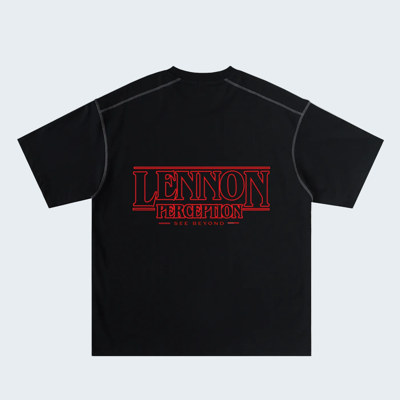 OVERSIZED T-SHIRT WITH CONTRAST STITCHING SIMPLY LETTER