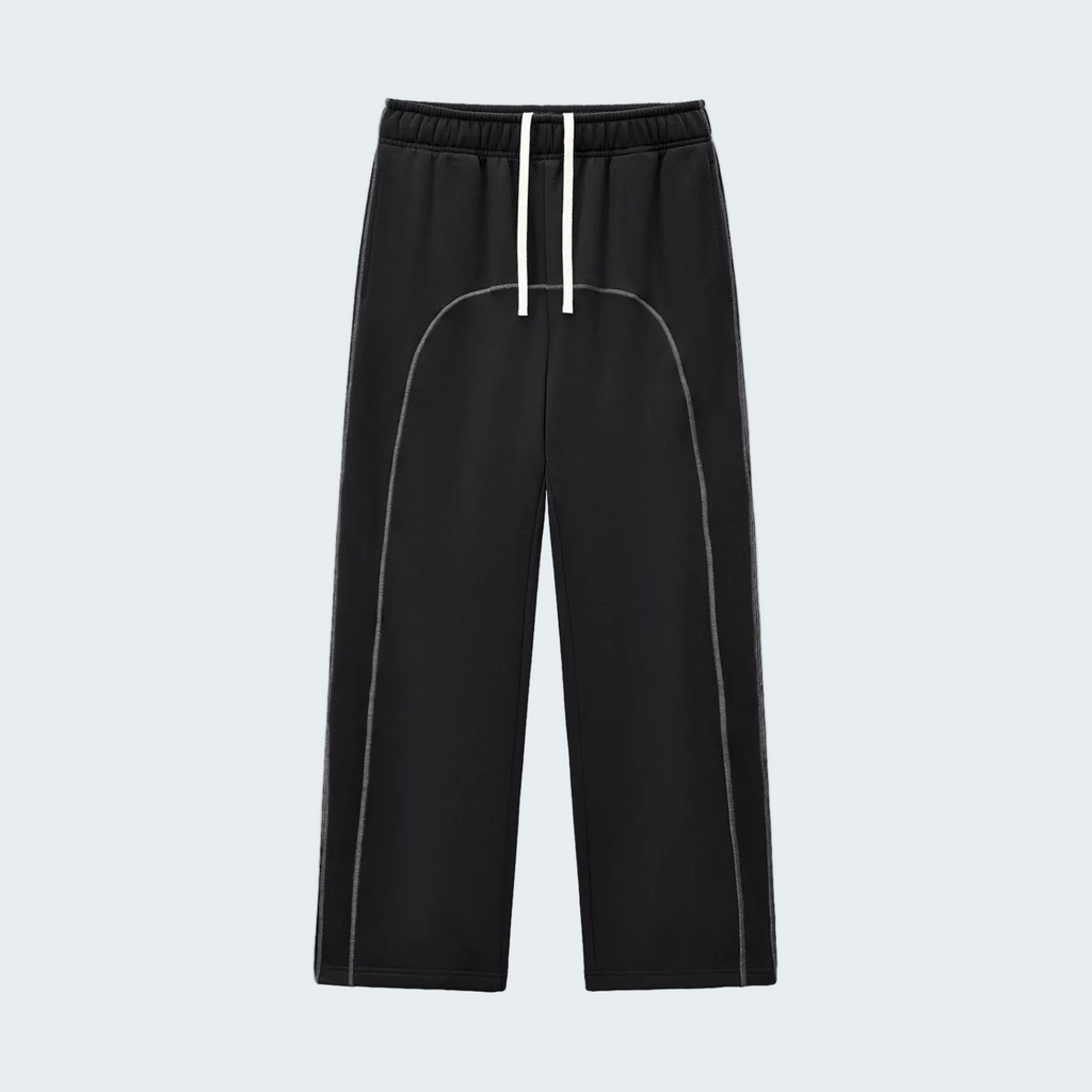 FLEECE SWEATPANTS WITH CONTRAST STITCHING