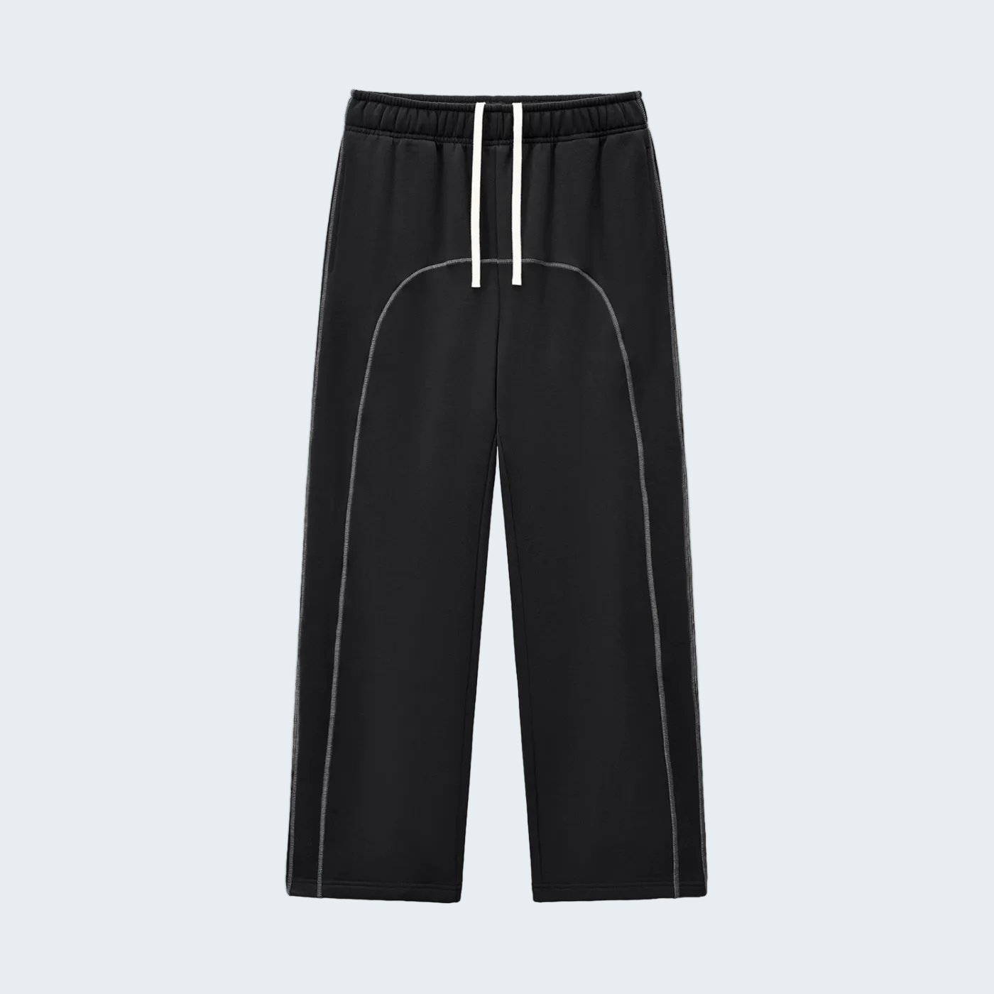 FLEECE SWEATPANTS WITH CONTRAST STITCHING