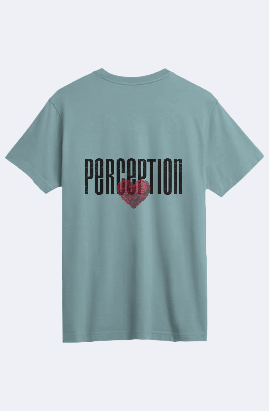 PERCEPTION ROSES  BALTIC GREEN SUPIMA T-SHIRT