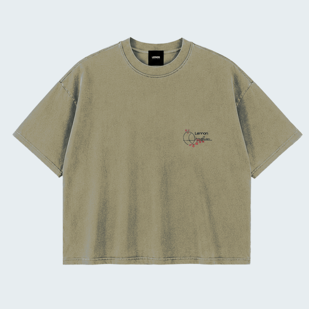 BRANCHES AND ROSES- WASHED BOXY TEE