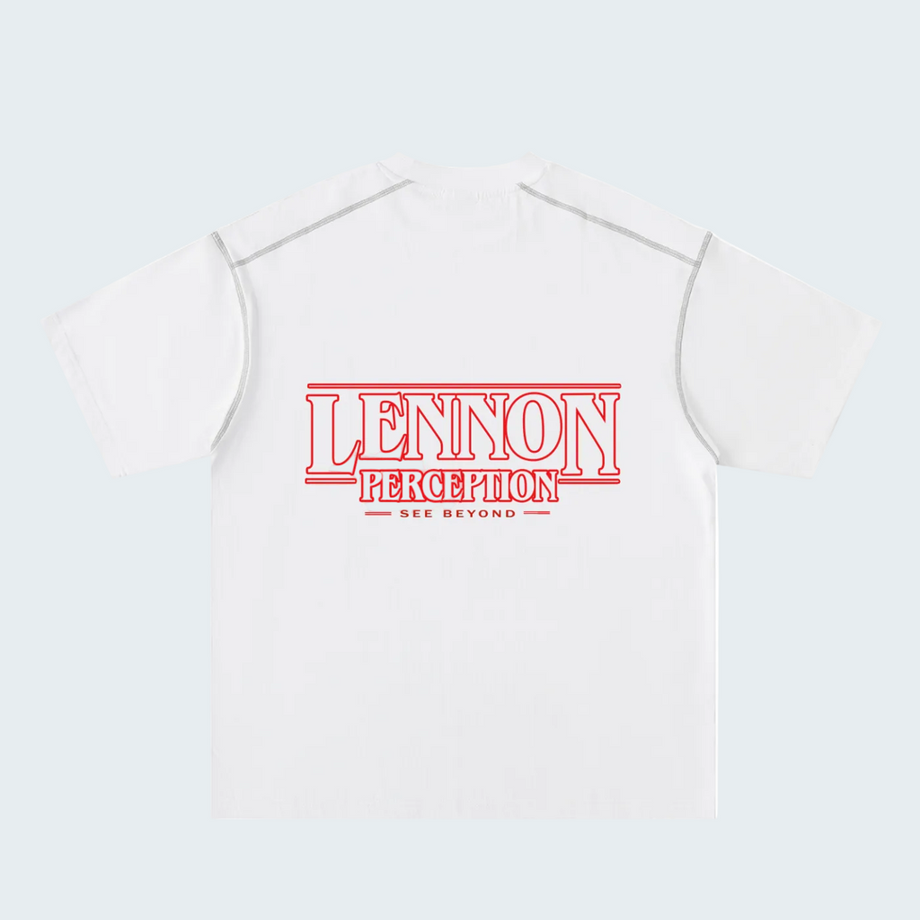 OVERSIZED T-SHIRT WITH CONTRAST STITCHING SIMPLY LETTER