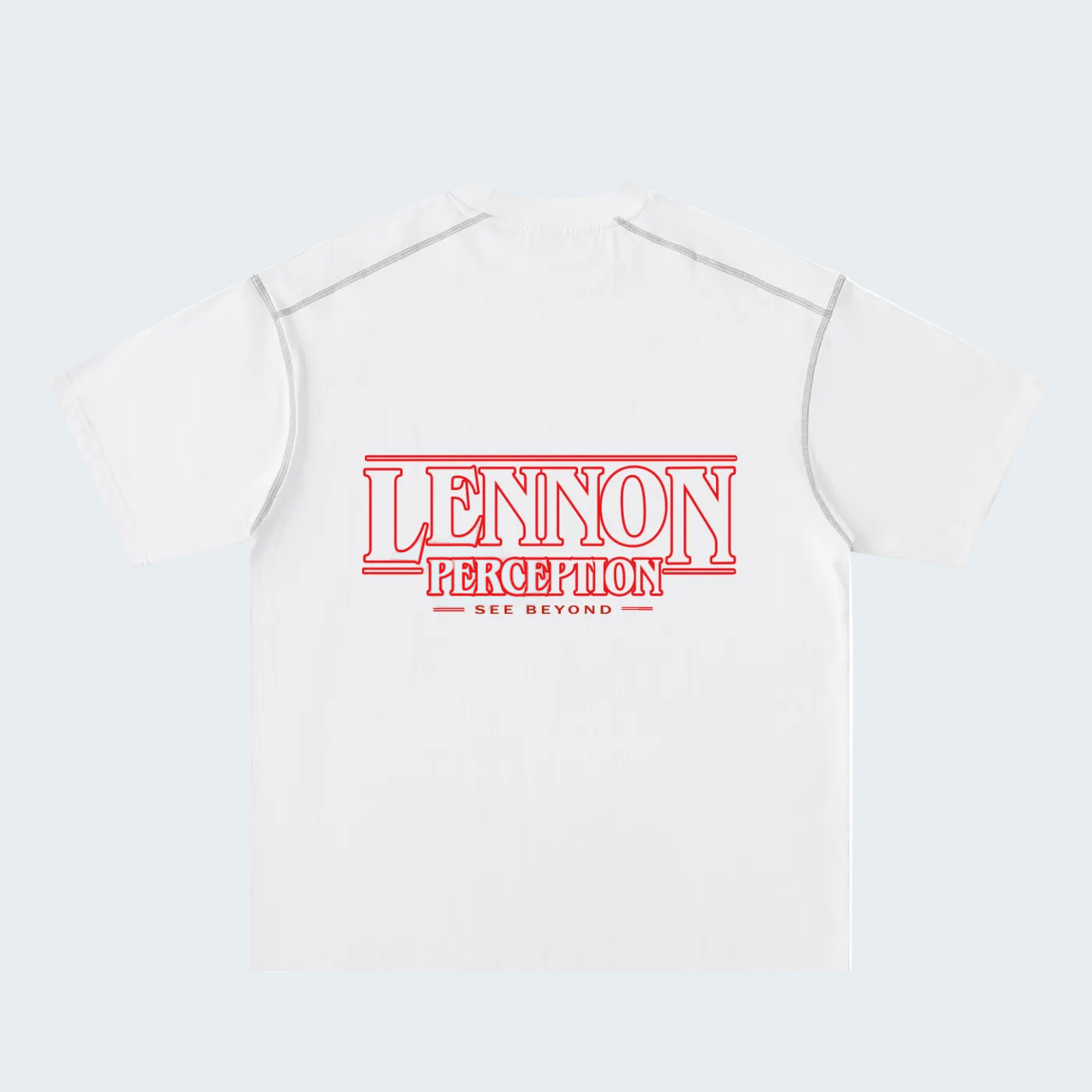 OVERSIZED T-SHIRT WITH CONTRAST STITCHING SIMPLY LETTER