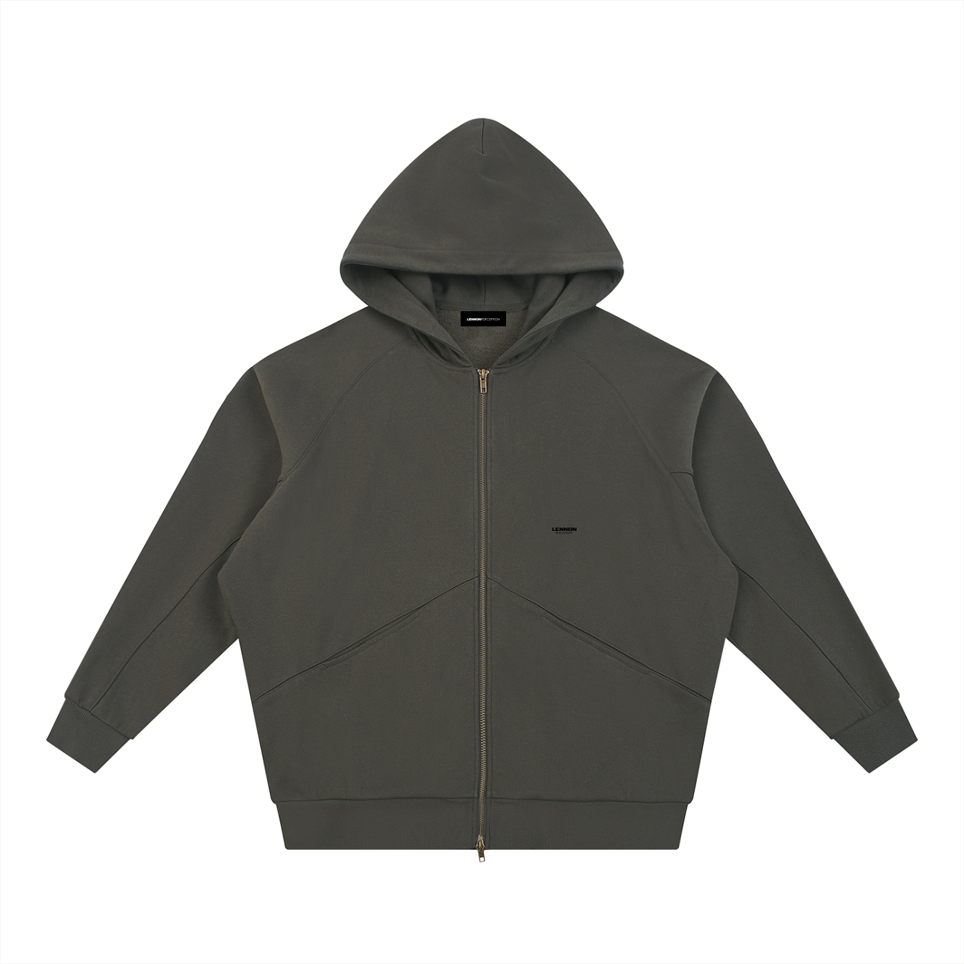 DOLMAN CUT ZIP-UP FLEECE HOODIE