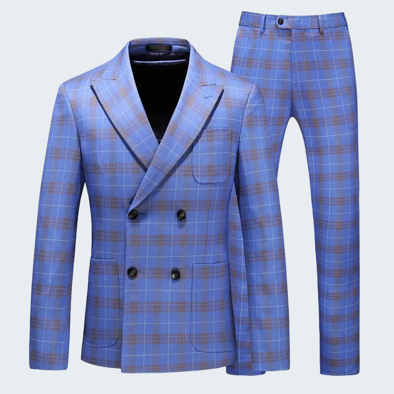MEN'S SLIM-FIT TROUSER SUIT WITH VEST