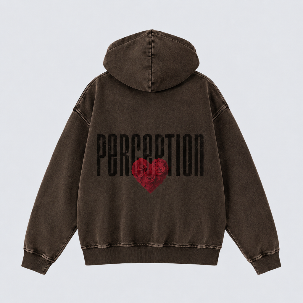 PERCEPTION ROSES RELAXED COTTON HOODIE