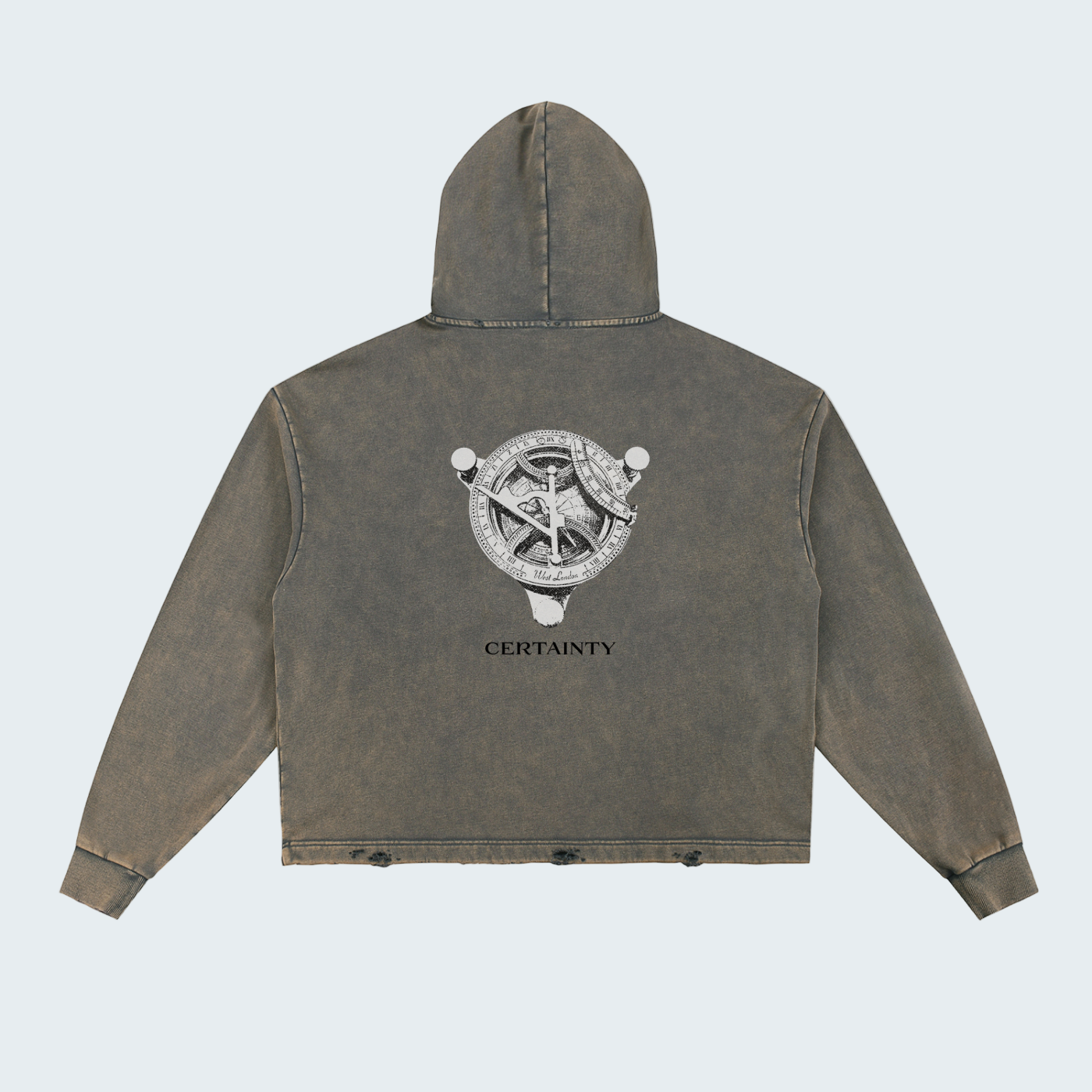 FRAYED HEM HOODIES