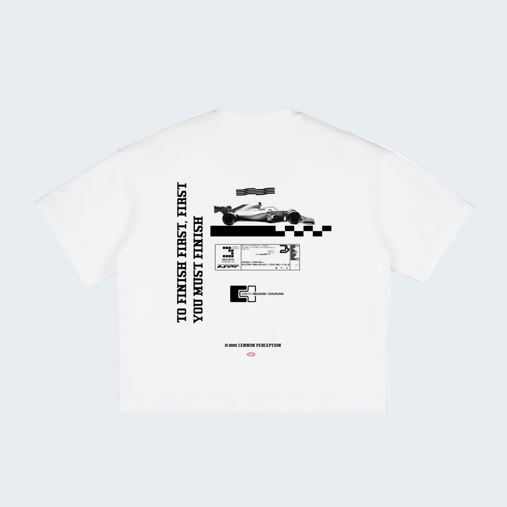 RACE WASHED BOXY T-SHIRT BLACK LETTERS