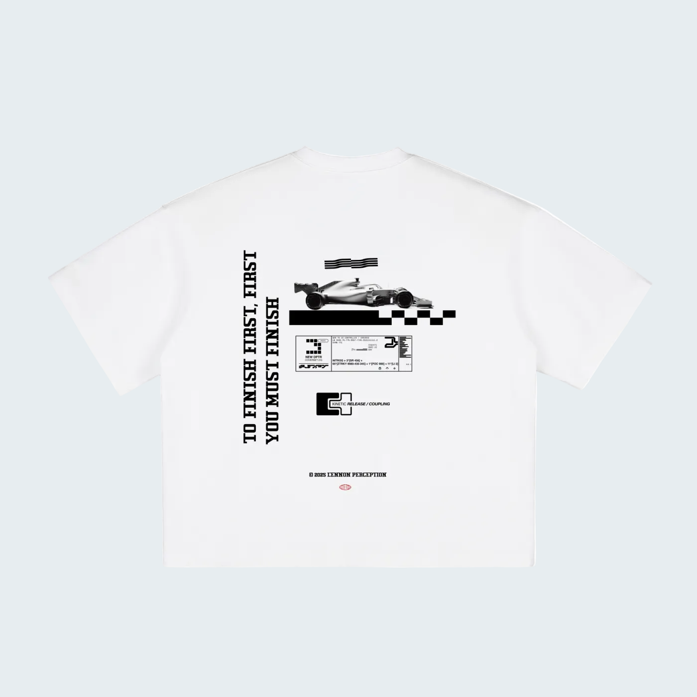 RACE WASHED BOXY T-SHIRT BLACK LETTERS