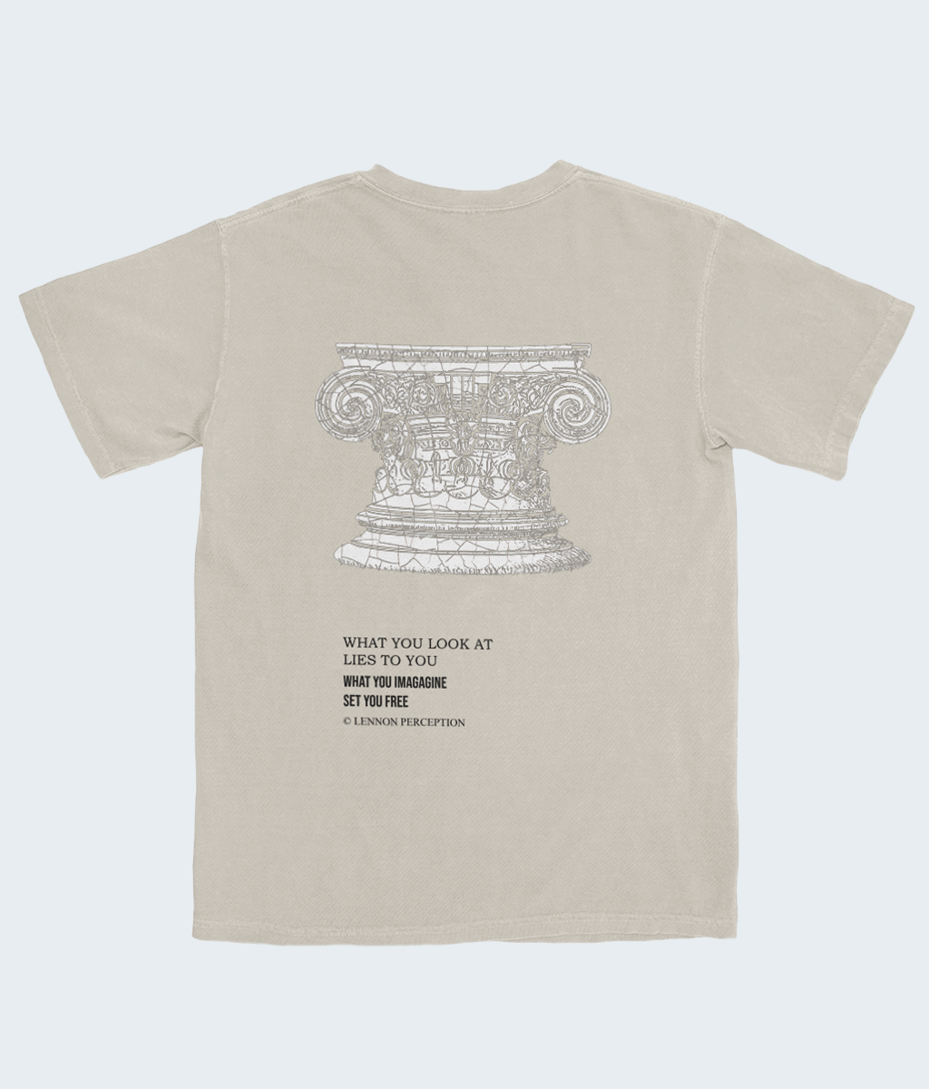COLUMN WITH FHRASE HEAVYWEIGHT SANDSTONE T-SHIRT