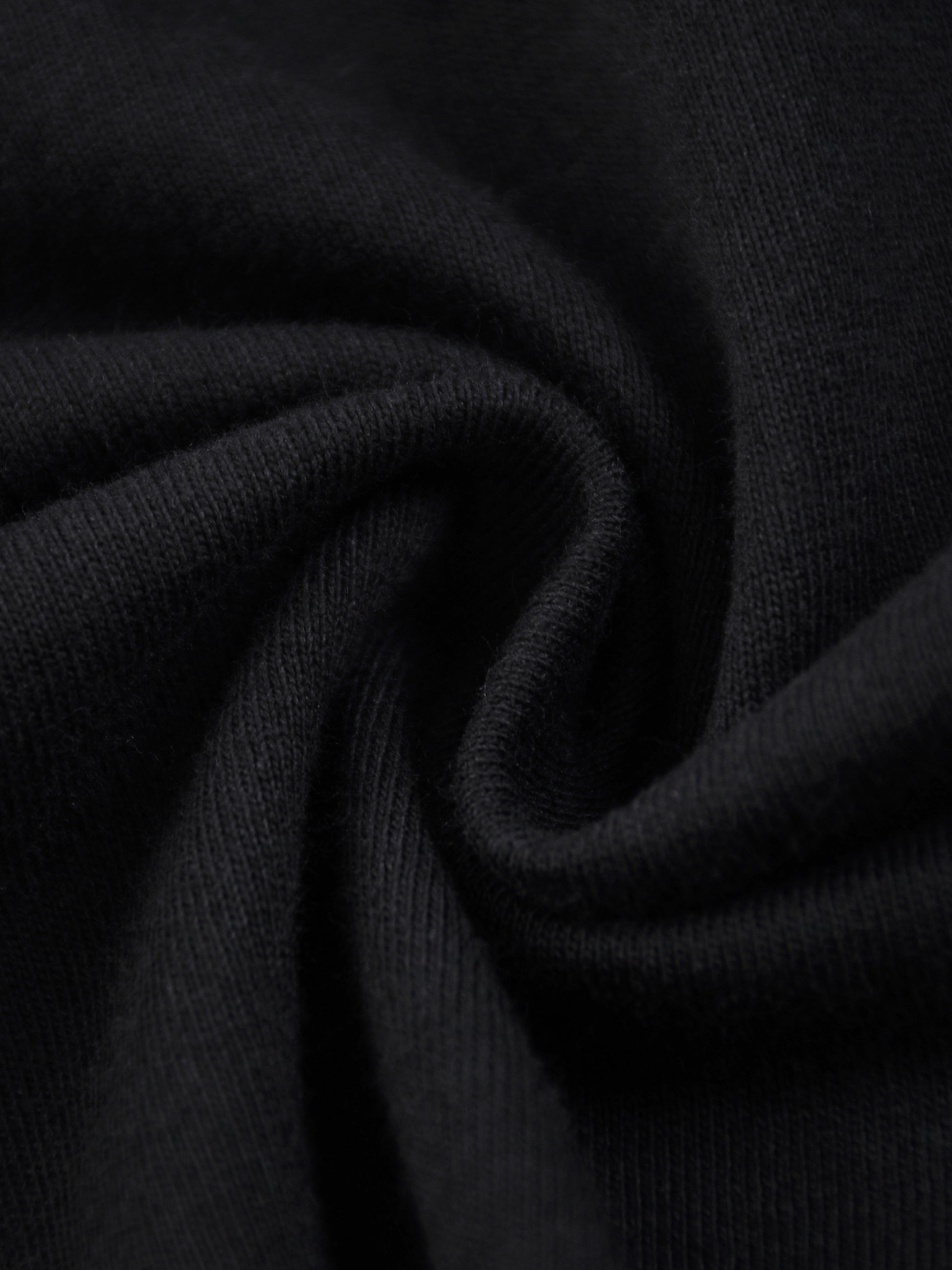 BLACK COTTON T-SHIRT WITH CONTRAST STITCHING