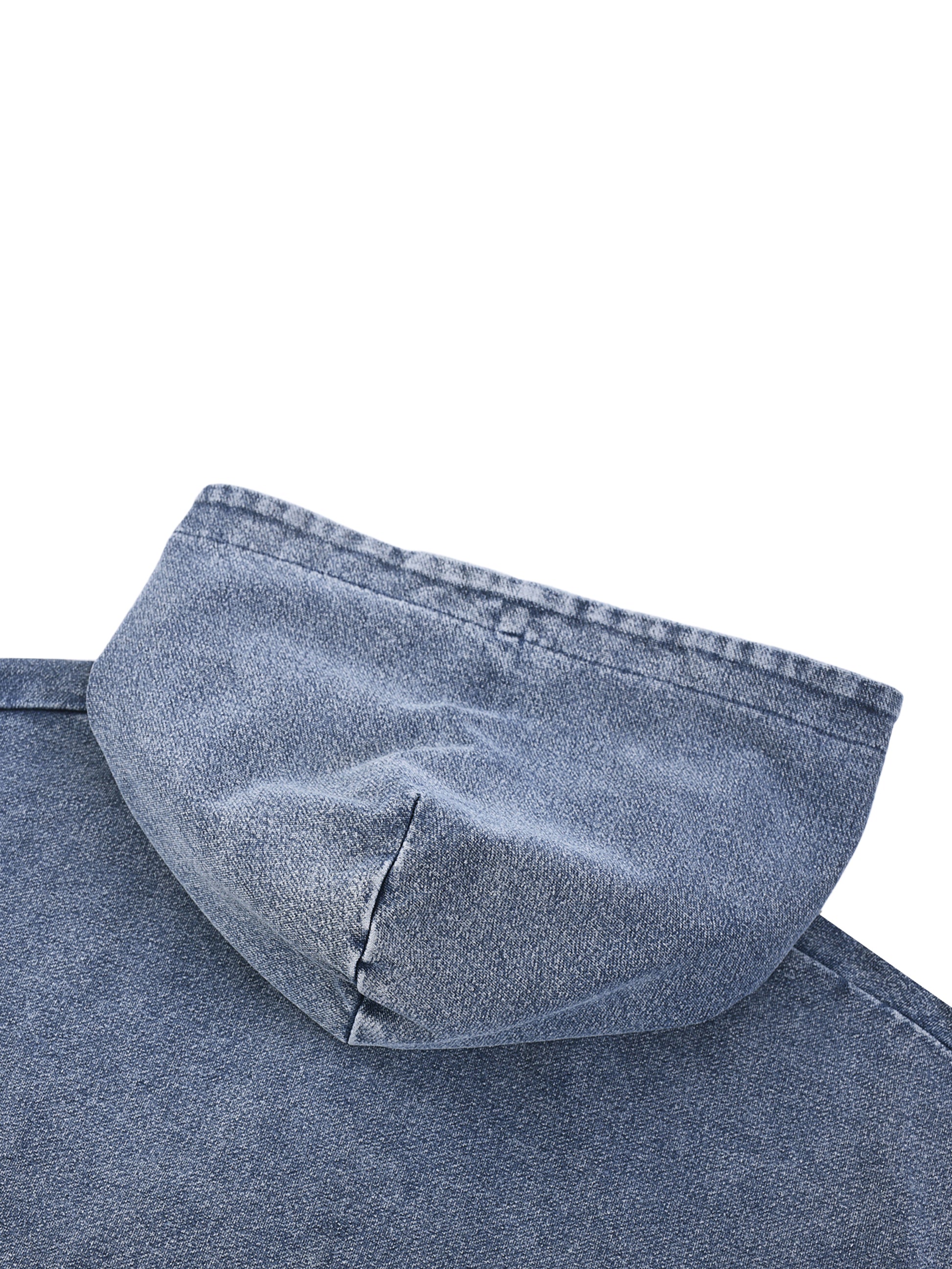 OVERSIZED WASHED ZIP-UP HOODIE