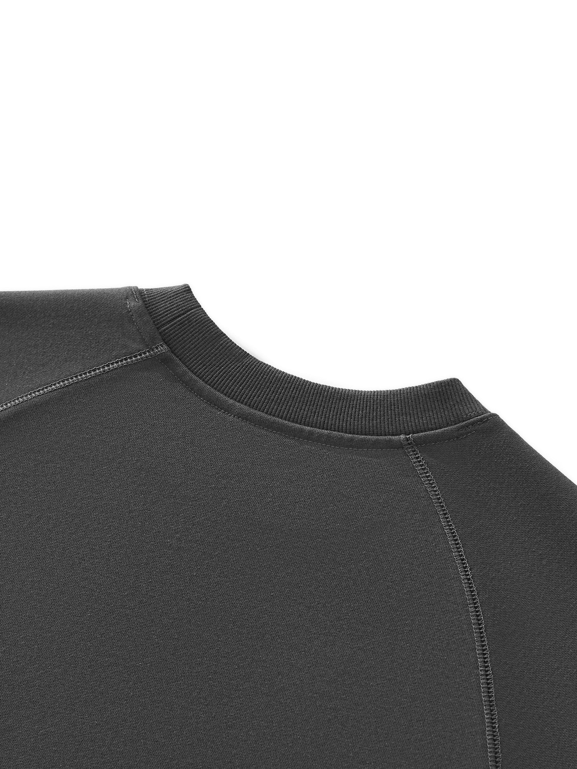 STRUCTURED BOXY SWEATSHIRT WITH DOLMAN SLEEVES