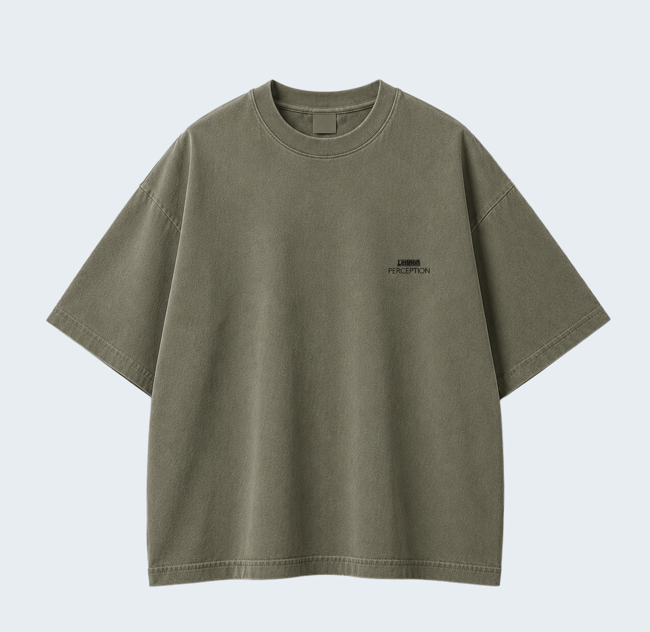 RACE - WASHED BOXY TEE /  BLACK TEXT
