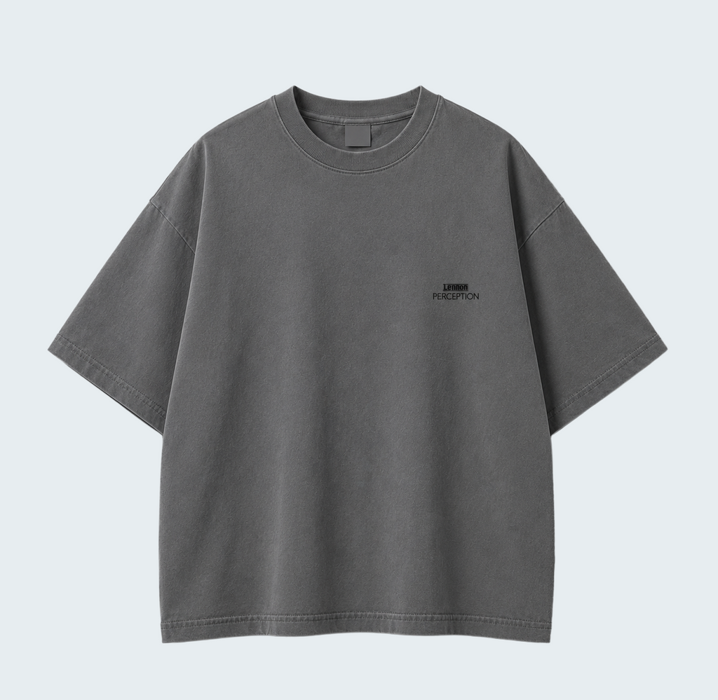 RACE - WASHED BOXY TEE /  BLACK TEXT