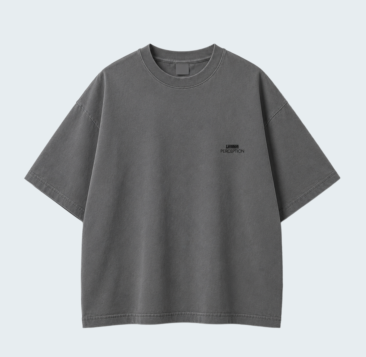 RACE - WASHED BOXY TEE /  BLACK TEXT
