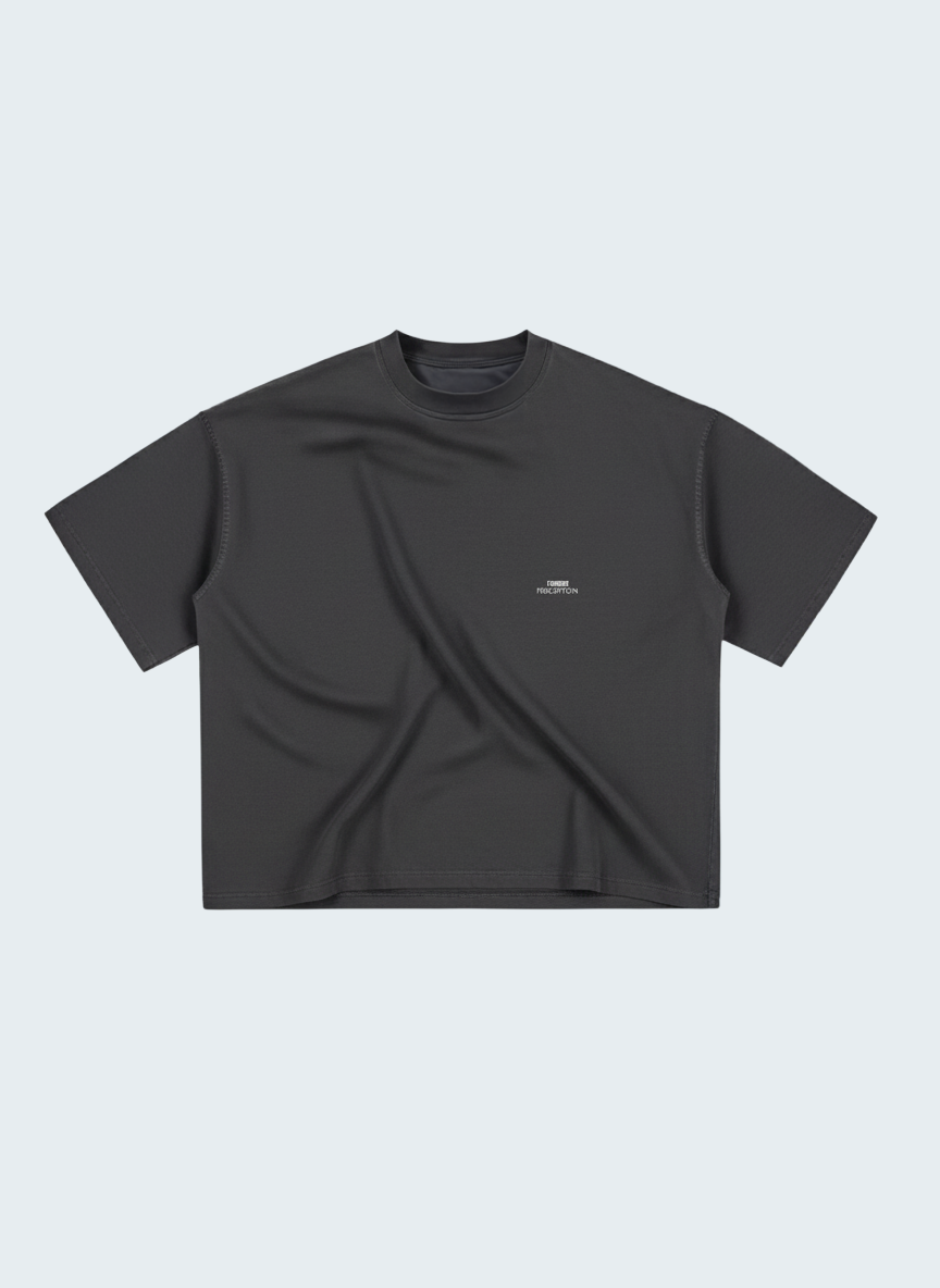 RACE WASHED BOXY T-SHIRT WHITE LETTERS