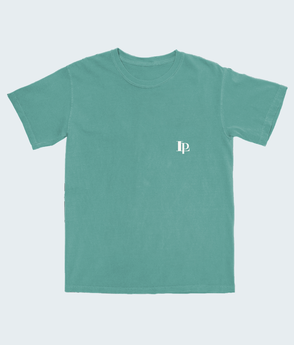 COLUMN WITH FHRASE HEAVYWEIGHT SEAGREEN T-SHIRT