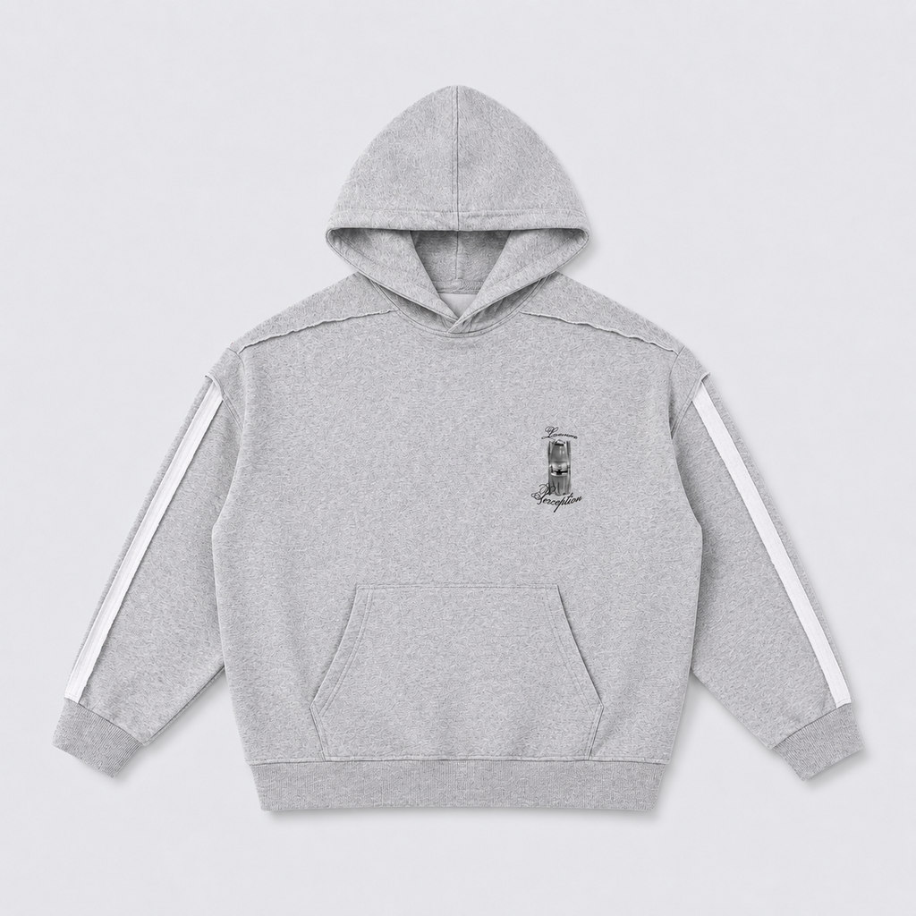 CONTRAST TRIMMED CDOUBLE LAYER HOODIE