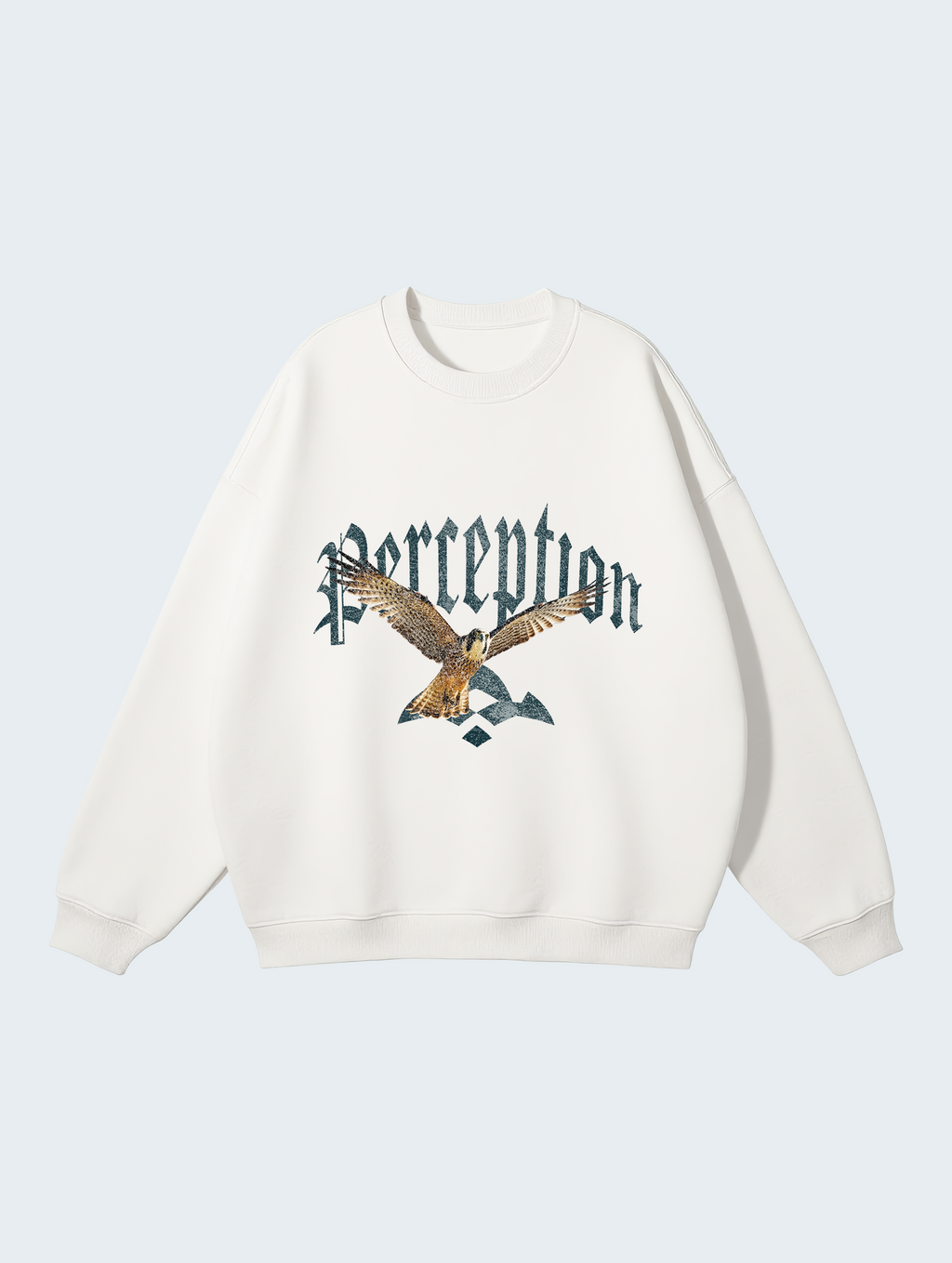 WHITE PERCEPTION SWEATSHIRT