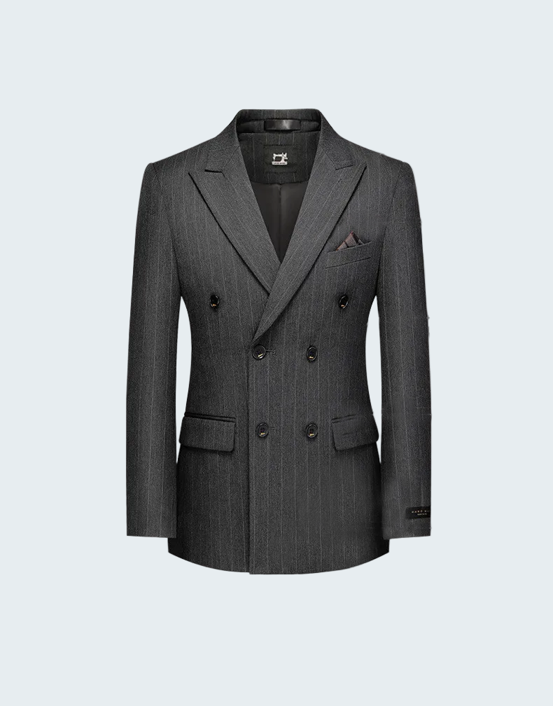 MEN'S PINSTRIPE DOUBLE-BRESASTED SUIT